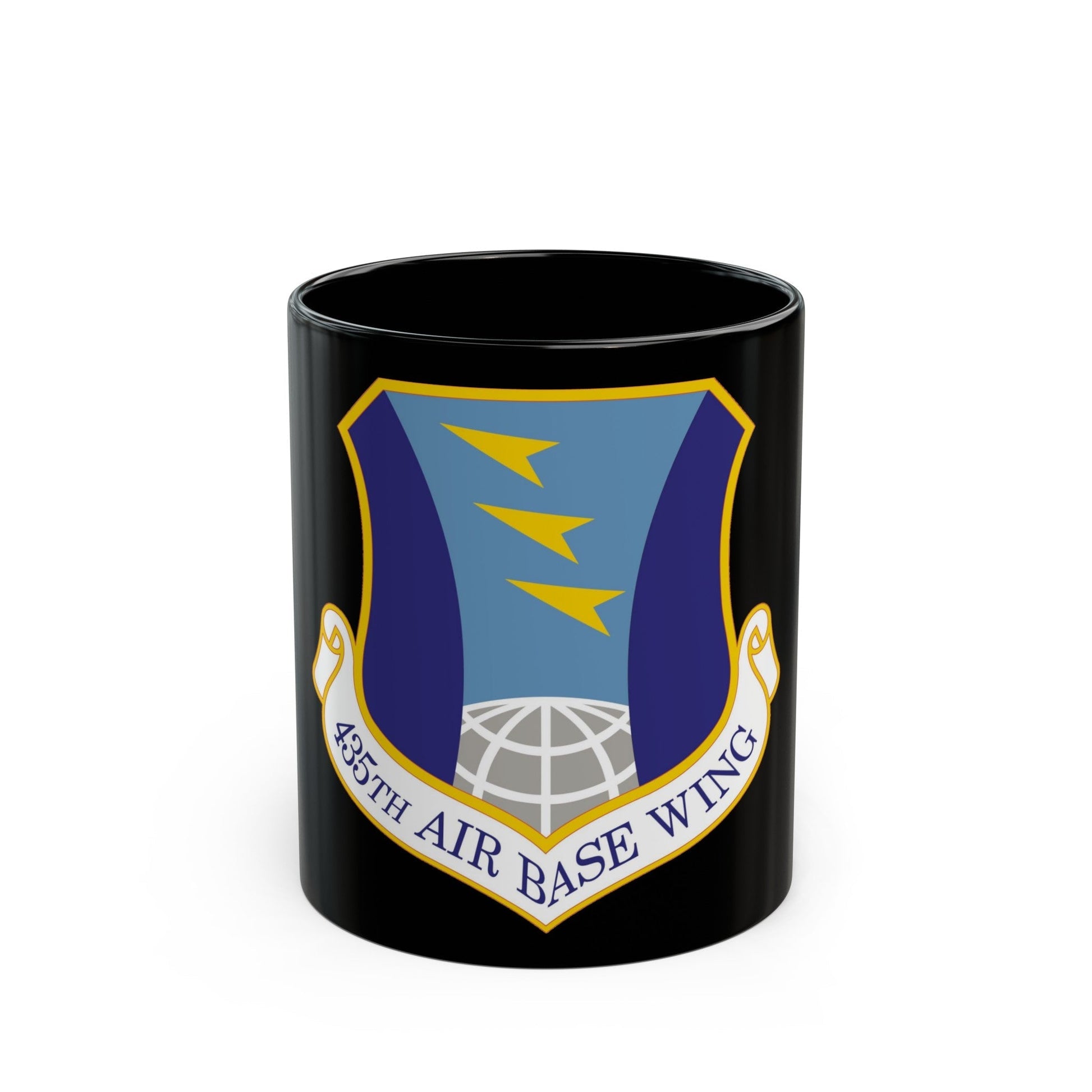 435th Air Base Wing (U.S. Air Force) Black Coffee Mug-11oz-The Sticker Space