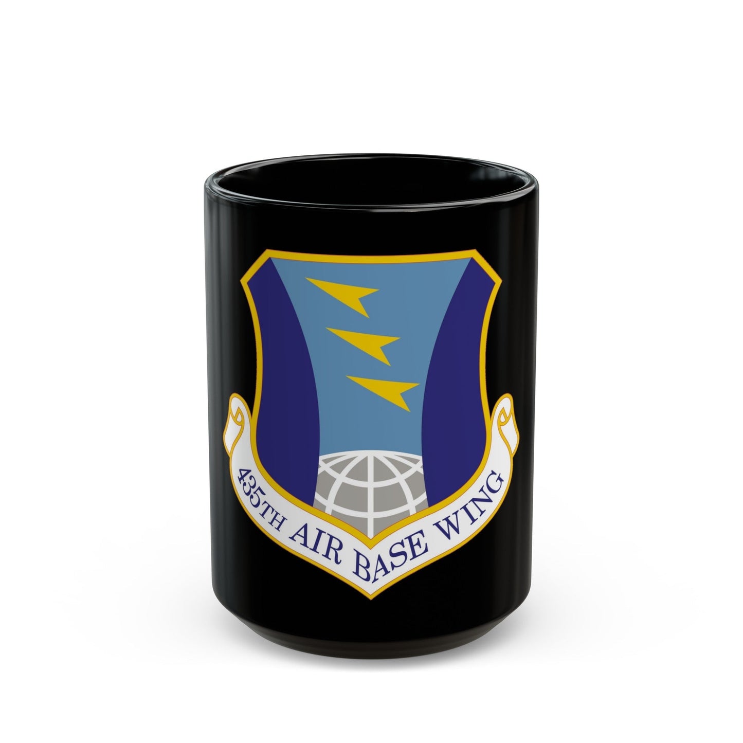 435th Air Base Wing (U.S. Air Force) Black Coffee Mug-15oz-The Sticker Space