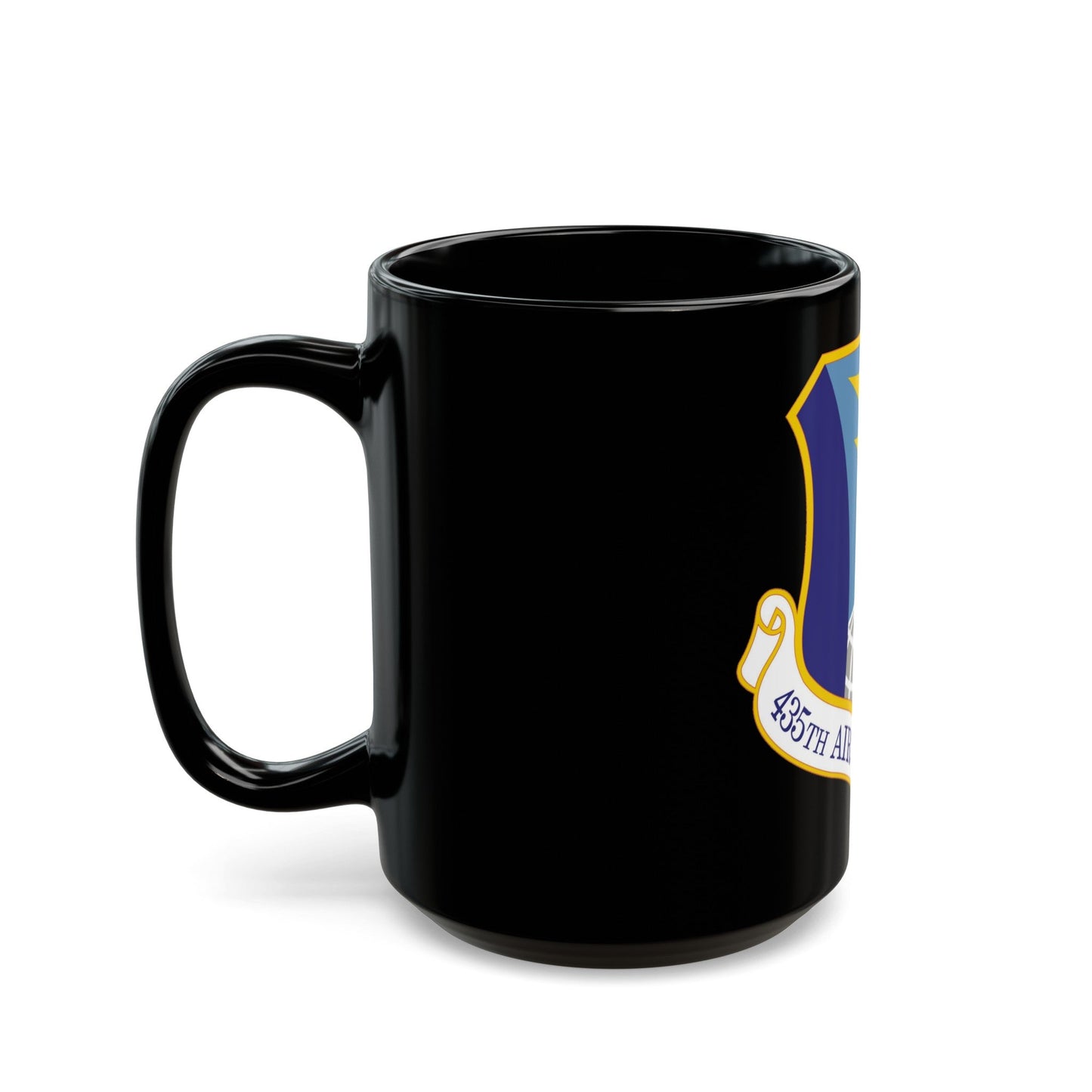 435th Air Base Wing (U.S. Air Force) Black Coffee Mug-The Sticker Space