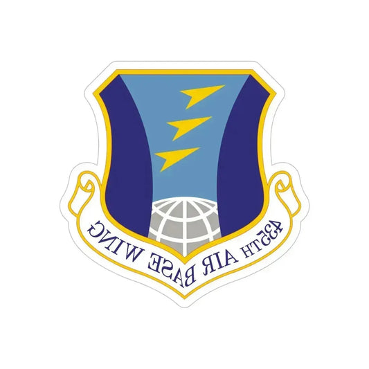 435th Air Base Wing (U.S. Air Force) REVERSE PRINT Transparent Die-Cut STICKER 6 Inch Die-Cut Transparent - The Sticker Space