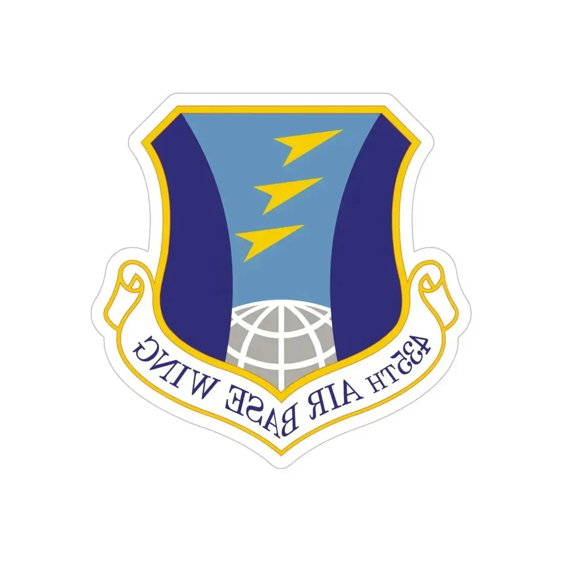 435th Air Base Wing (U.S. Air Force) REVERSE PRINT Transparent Die-Cut STICKER - The Sticker Space