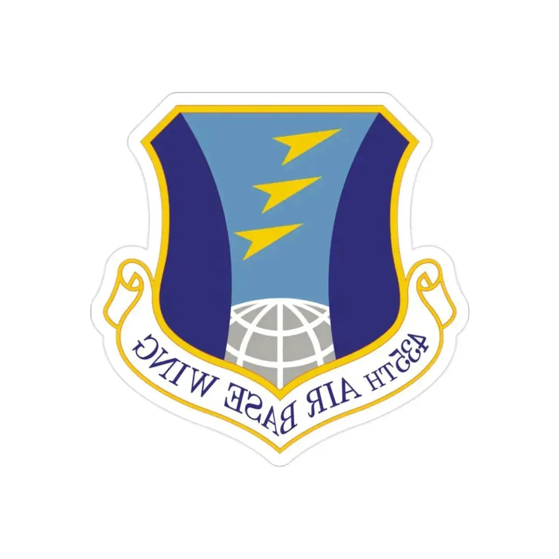 435th Air Base Wing (U.S. Air Force) REVERSE PRINT Transparent Die-Cut STICKER - The Sticker Space