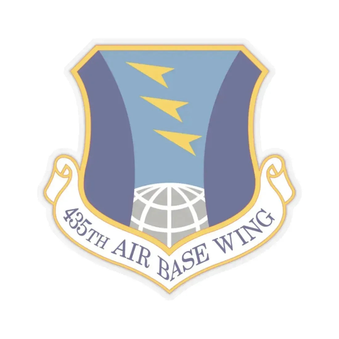 435th Air Base Wing (U.S. Air Force) STICKER Vinyl Kiss-Cut Decal 2 Inch Transparent - The Sticker Space