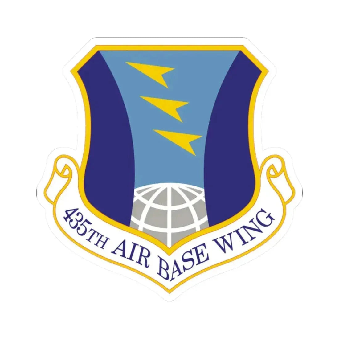 435th Air Base Wing (U.S. Air Force) STICKER Vinyl Kiss-Cut Decal 2 Inch White - The Sticker Space