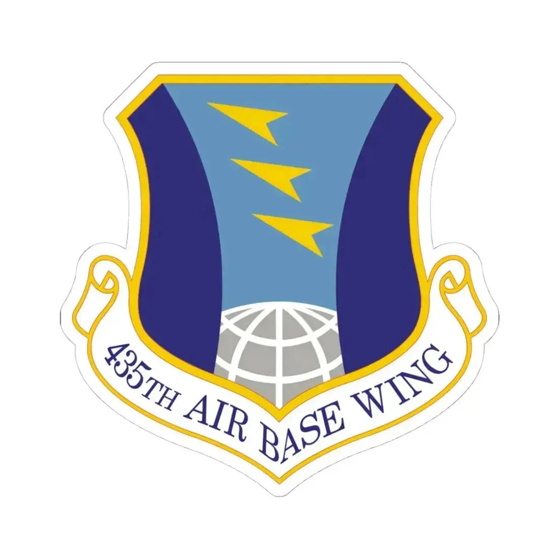 435th Air Base Wing (U.S. Air Force) STICKER Vinyl Kiss-Cut Decal 4 Inch White - The Sticker Space