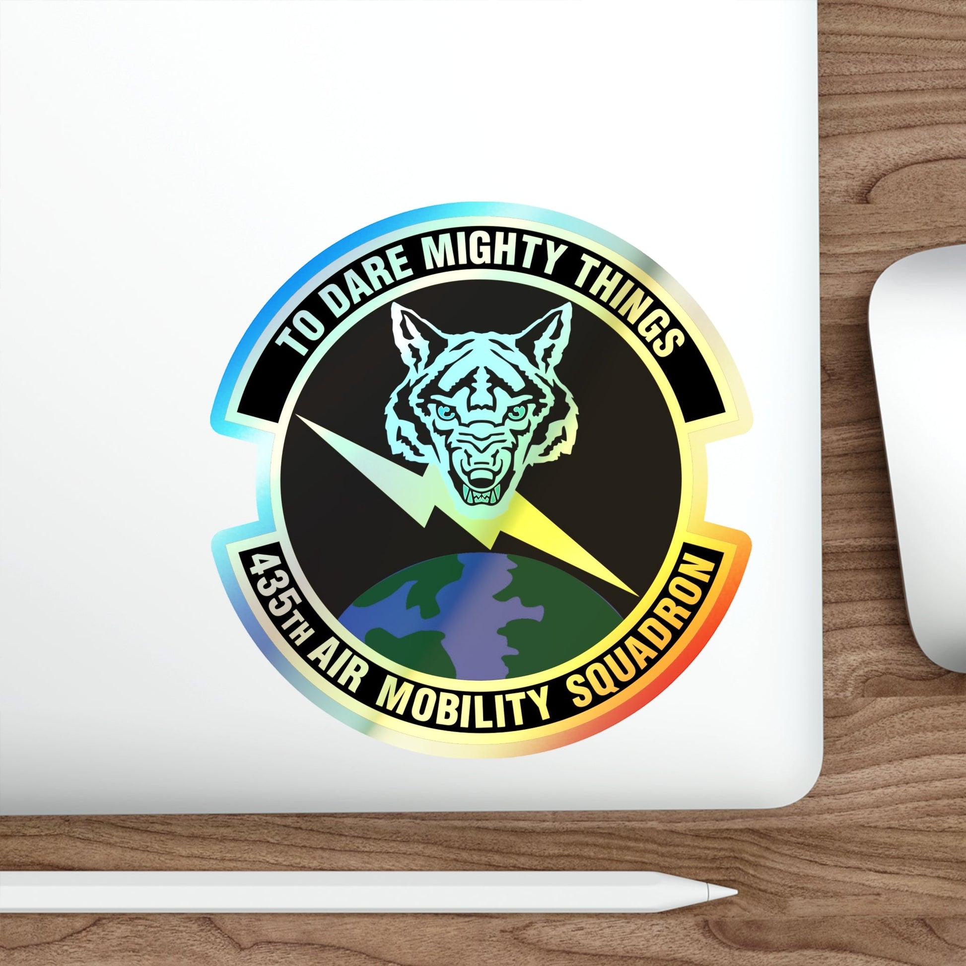 435th Air Mobility Squadron (U.S. Air Force) Holographic STICKER Die-Cut Vinyl Decal-The Sticker Space