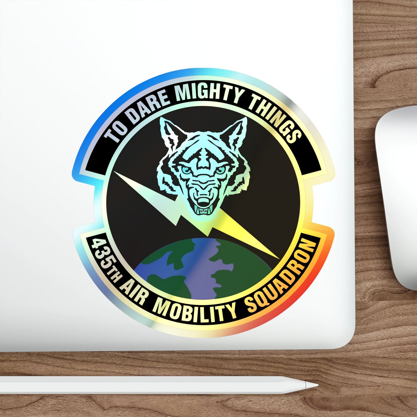 435th Air Mobility Squadron (U.S. Air Force) Holographic STICKER Die-Cut Vinyl Decal-The Sticker Space