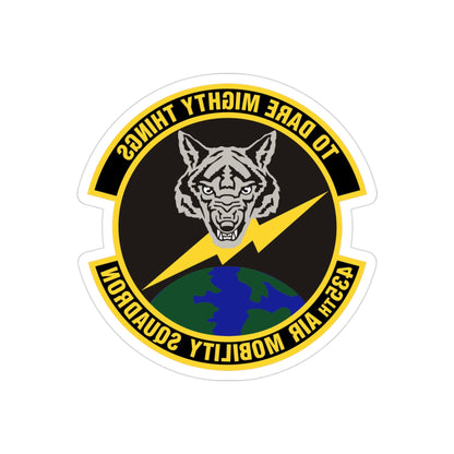 435th Air Mobility Squadron (U.S. Air Force) REVERSE PRINT Transparent STICKER-3" × 3"-The Sticker Space