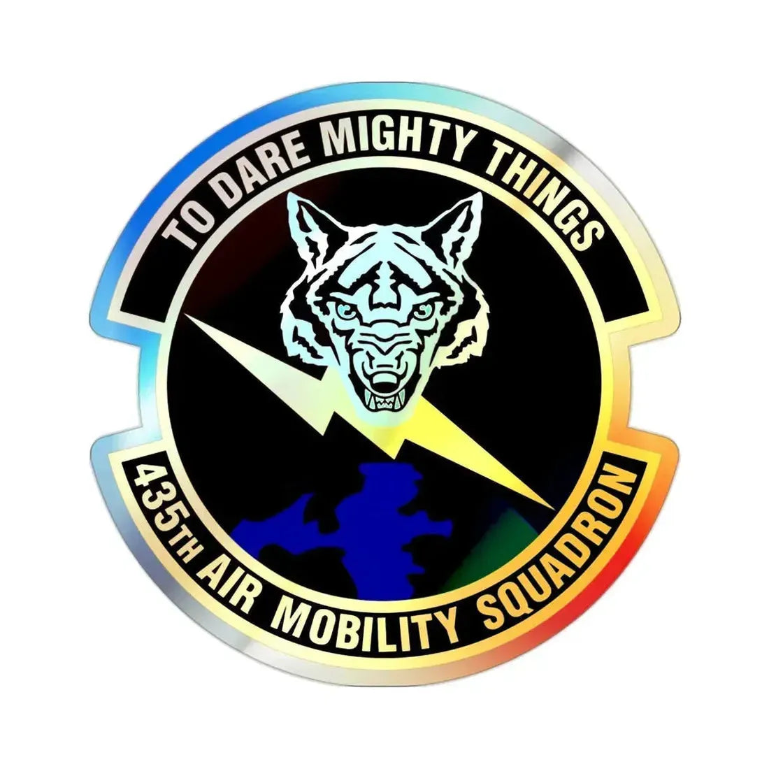 435th Air Mobility Squadron (U.S. Air Force) Holographic STICKER Die-Cut Vinyl Decal - The Sticker Space
