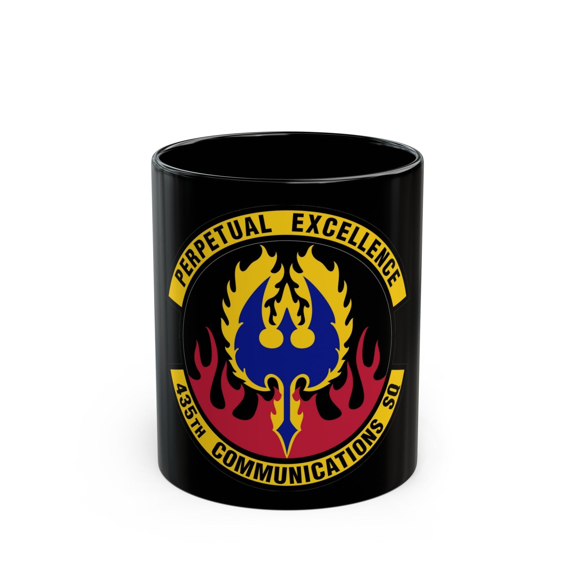 435th Communications Squadron (U.S. Air Force) Black Coffee Mug-11oz-The Sticker Space