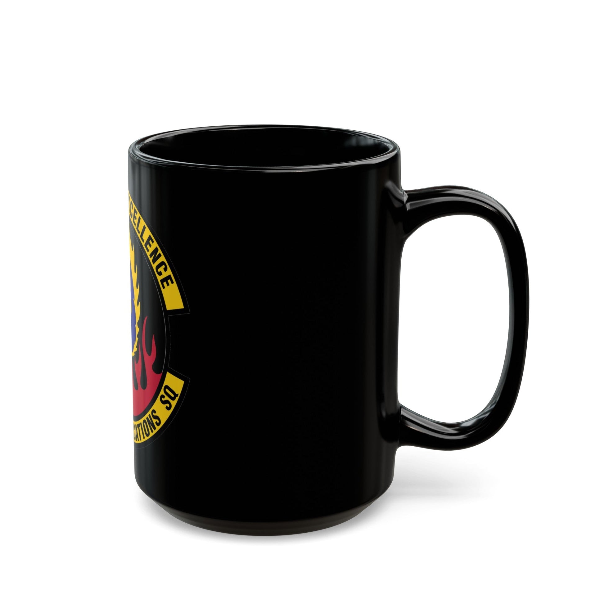 435th Communications Squadron (U.S. Air Force) Black Coffee Mug-The Sticker Space