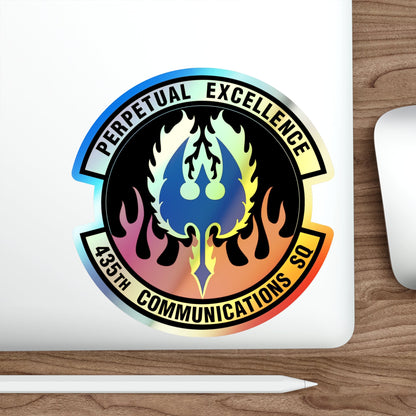 435th Communications Squadron (U.S. Air Force) Holographic STICKER Die-Cut Vinyl Decal-The Sticker Space