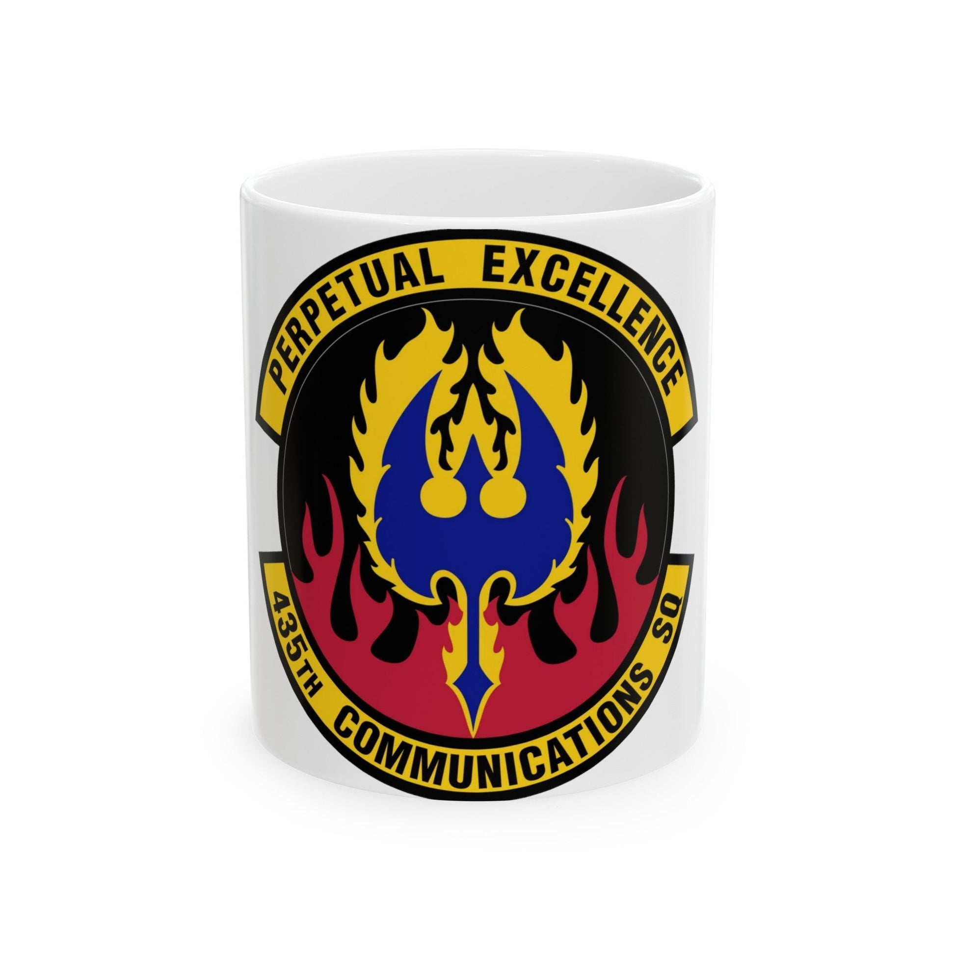 435th Communications Squadron (U.S. Air Force) White Coffee Mug-11oz-The Sticker Space