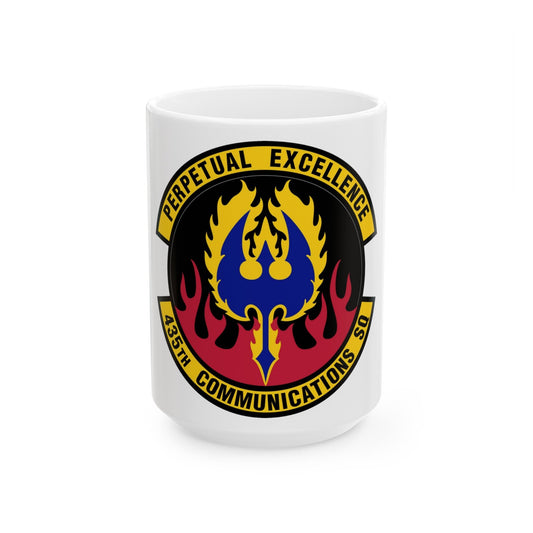 435th Communications Squadron (U.S. Air Force) White Coffee Mug-15oz-The Sticker Space