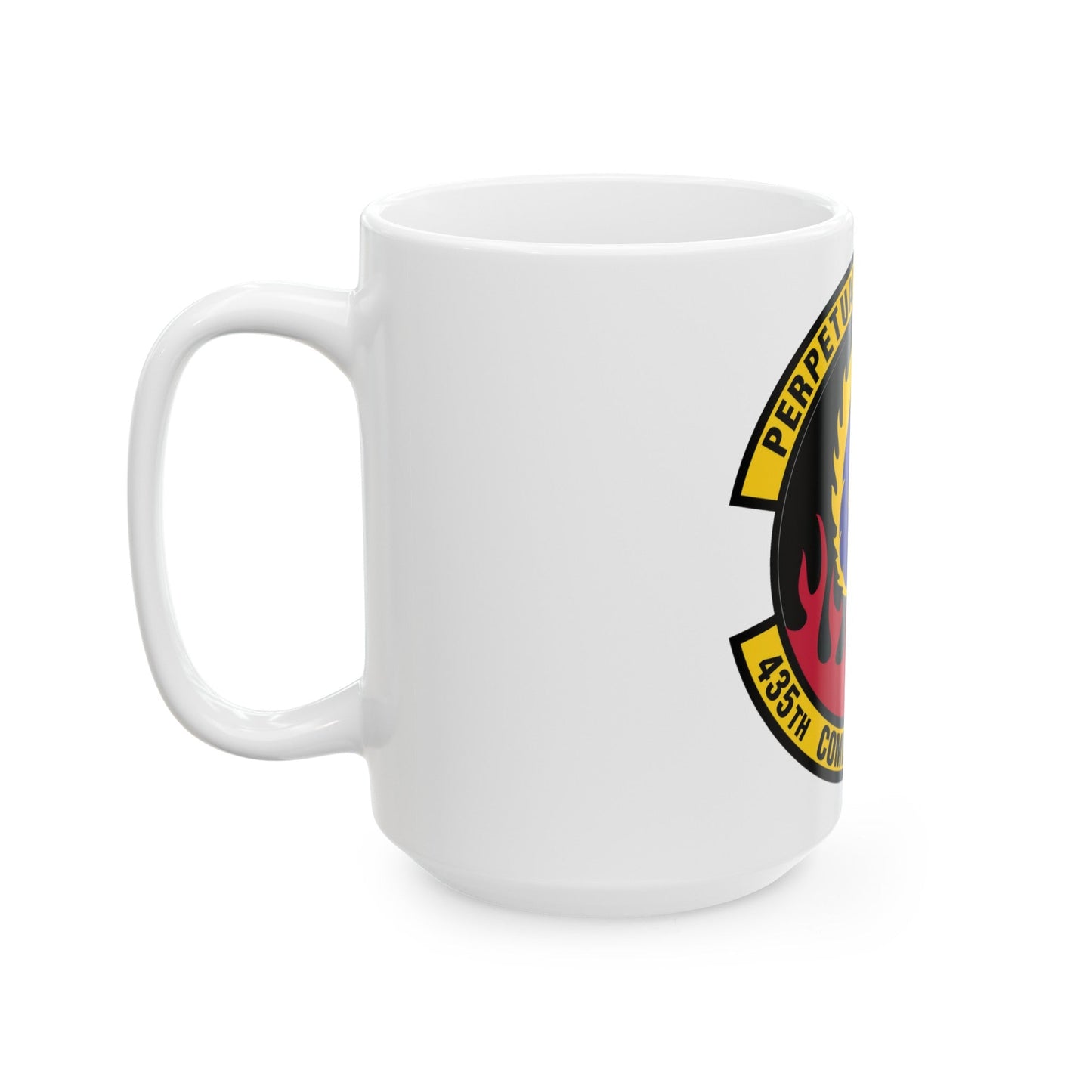 435th Communications Squadron (U.S. Air Force) White Coffee Mug-The Sticker Space