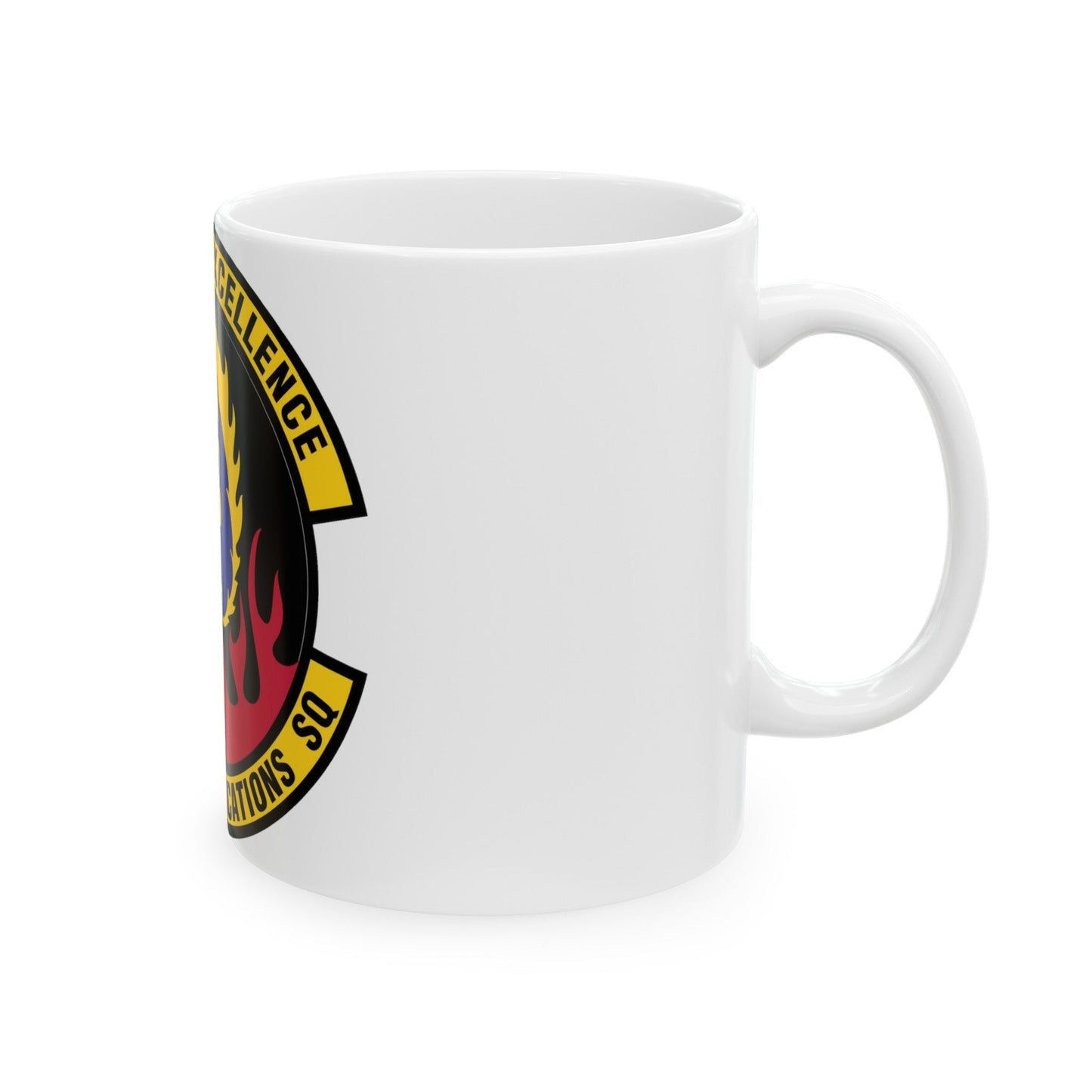 435th Communications Squadron (U.S. Air Force) White Coffee Mug-The Sticker Space