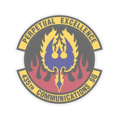 435th Communications Squadron (U.S. Air Force) STICKER Vinyl Kiss-Cut Decal 2 Inch Transparent - The Sticker Space
