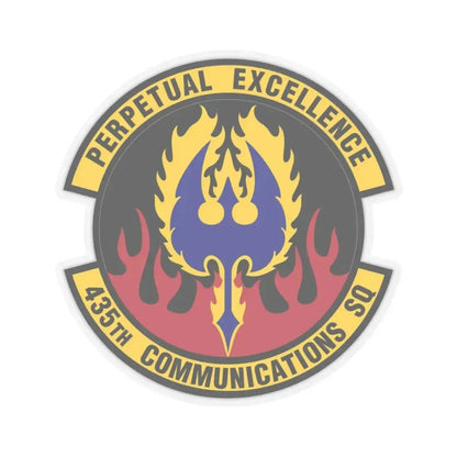 435th Communications Squadron (U.S. Air Force) STICKER Vinyl Kiss-Cut Decal 3 Inch Transparent - The Sticker Space