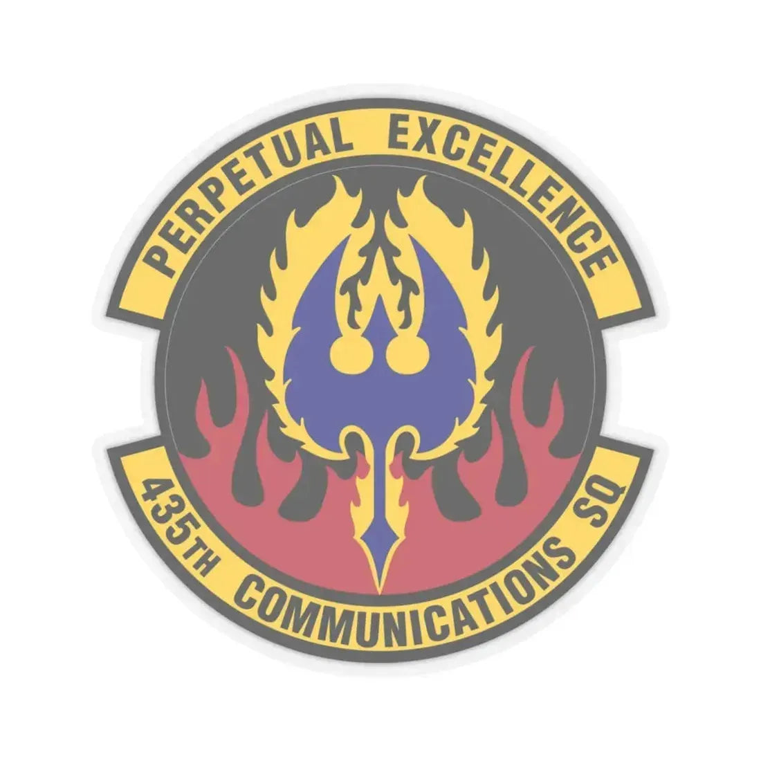 435th Communications Squadron (U.S. Air Force) STICKER Vinyl Kiss-Cut Decal 6 Inch Transparent - The Sticker Space