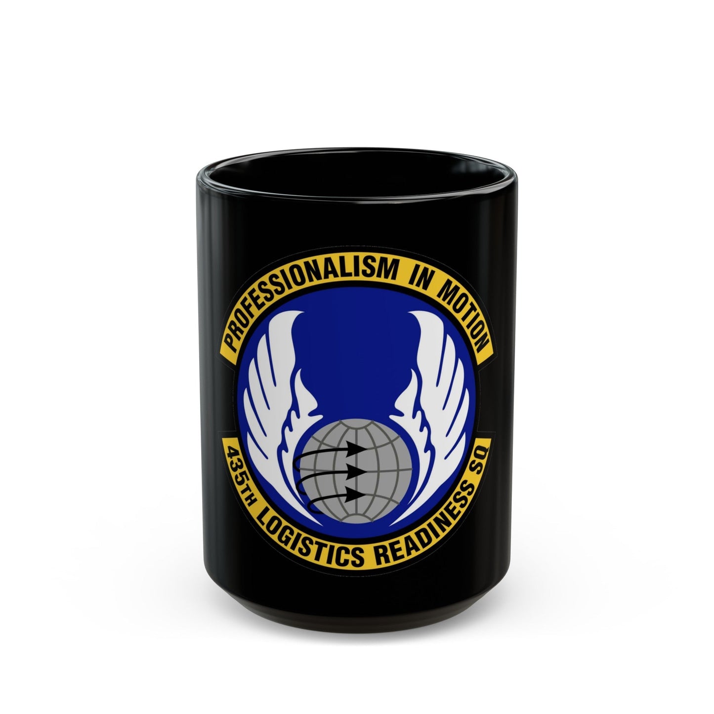 435th Logistics Readiness Squadron (U.S. Air Force) Black Coffee Mug-15oz-The Sticker Space