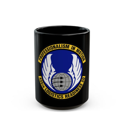 435th Logistics Readiness Squadron (U.S. Air Force) Black Coffee Mug-15oz-The Sticker Space