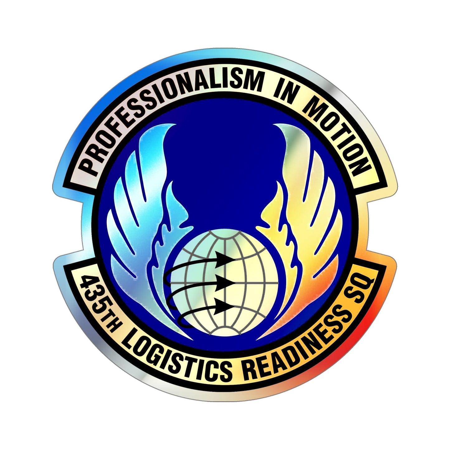 435th Logistics Readiness Squadron (U.S. Air Force) Holographic STICKER Die-Cut Vinyl Decal-5 Inch-The Sticker Space