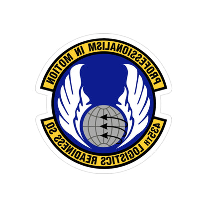 435th Logistics Readiness Squadron (U.S. Air Force) REVERSE PRINT Transparent STICKER-2" × 2"-The Sticker Space