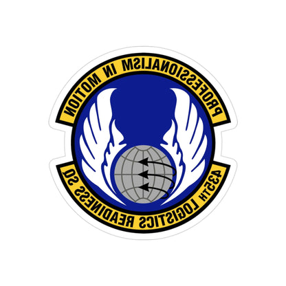 435th Logistics Readiness Squadron (U.S. Air Force) REVERSE PRINT Transparent STICKER-3" × 3"-The Sticker Space