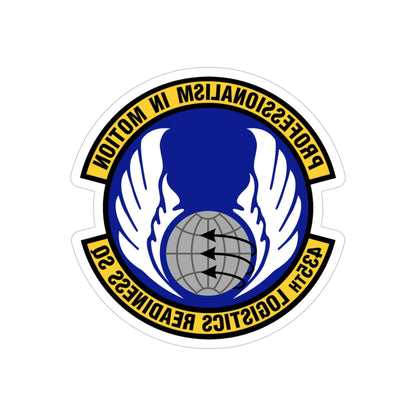 435th Logistics Readiness Squadron (U.S. Air Force) REVERSE PRINT Transparent STICKER-4" × 4"-The Sticker Space