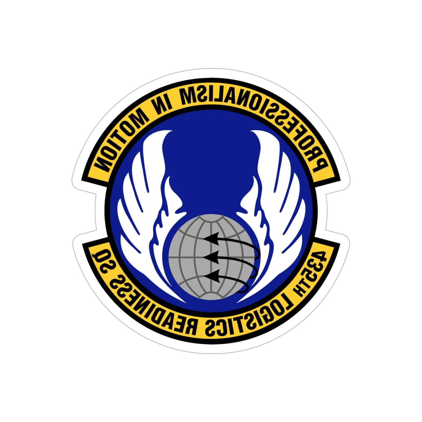 435th Logistics Readiness Squadron (U.S. Air Force) REVERSE PRINT Transparent STICKER-6" × 6"-The Sticker Space