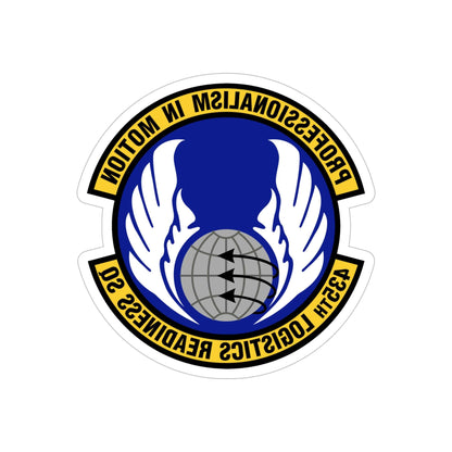 435th Logistics Readiness Squadron (U.S. Air Force) REVERSE PRINT Transparent STICKER-6" × 6"-The Sticker Space