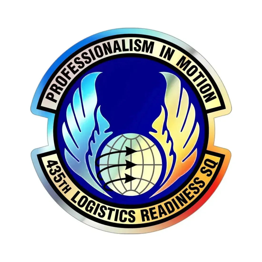 435th Logistics Readiness Squadron (U.S. Air Force) Holographic STICKER Die-Cut Vinyl Decal - The Sticker Space