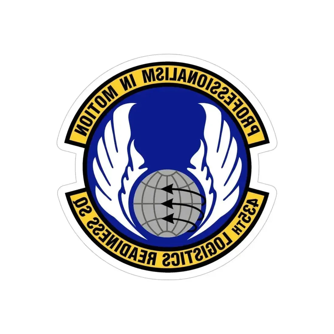 435th Logistics Readiness Squadron (U.S. Air Force) REVERSE PRINT Transparent Die-Cut STICKER 6 Inch Die-Cut Transparent - The Sticker Space