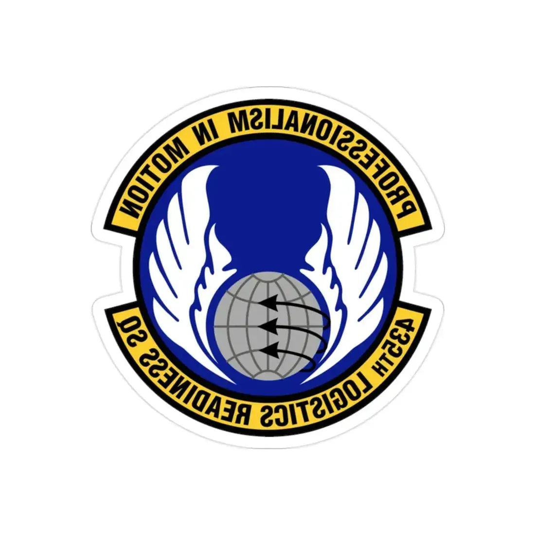 435th Logistics Readiness Squadron (U.S. Air Force) REVERSE PRINT Transparent Die-Cut STICKER - The Sticker Space
