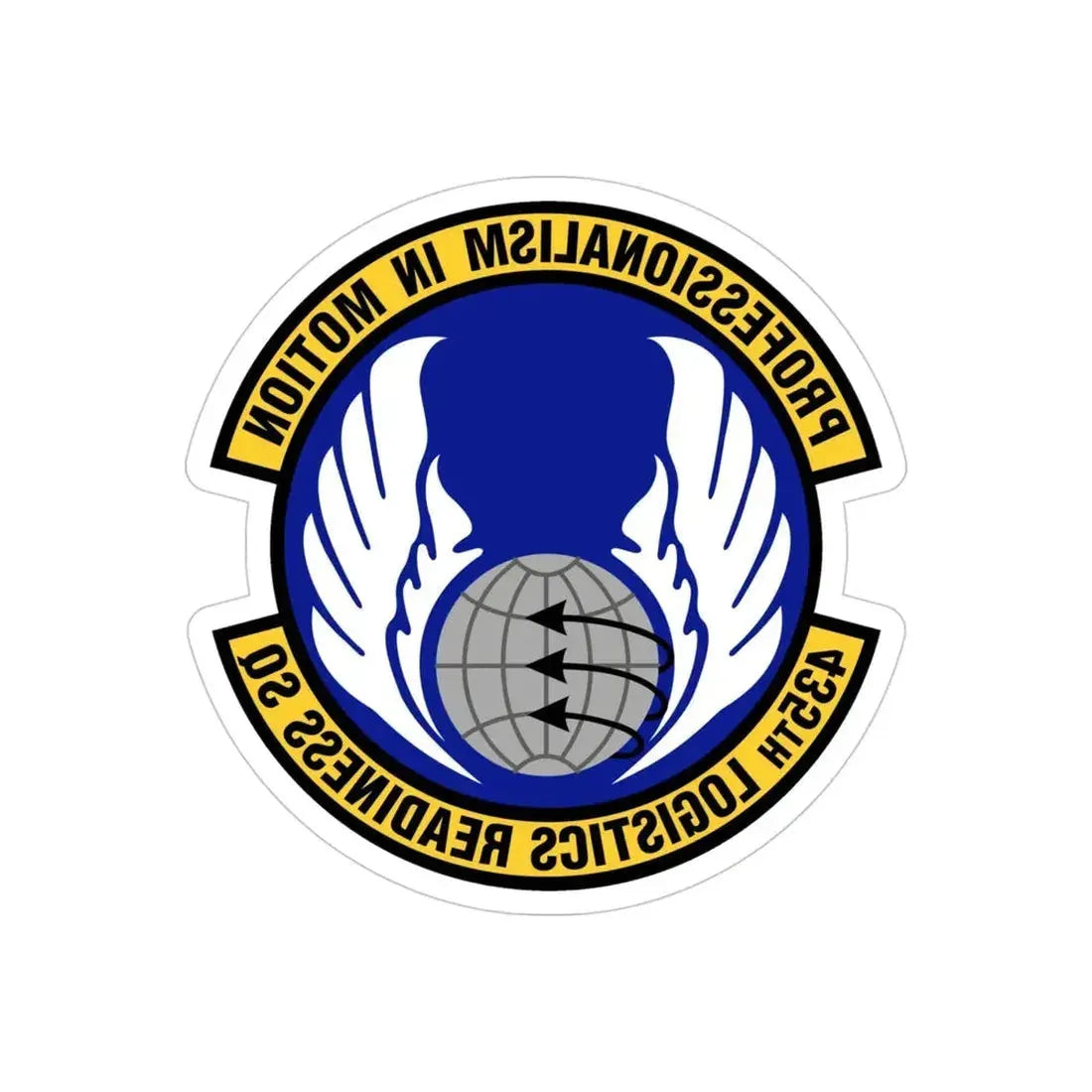 435th Logistics Readiness Squadron (U.S. Air Force) REVERSE PRINT Transparent Die-Cut STICKER - The Sticker Space
