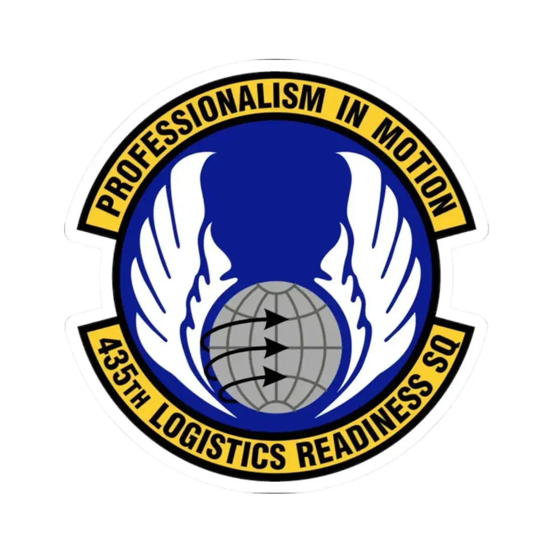 435th Logistics Readiness Squadron (U.S. Air Force) STICKER Vinyl Kiss-Cut Decal 2 Inch White - The Sticker Space