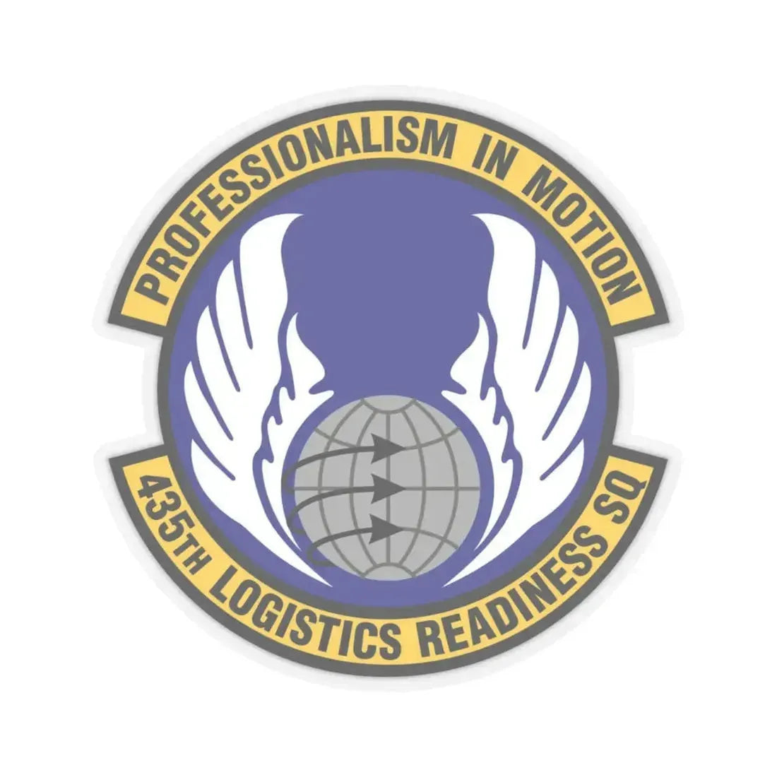 435th Logistics Readiness Squadron (U.S. Air Force) STICKER Vinyl Kiss-Cut Decal 4 Inch Transparent - The Sticker Space