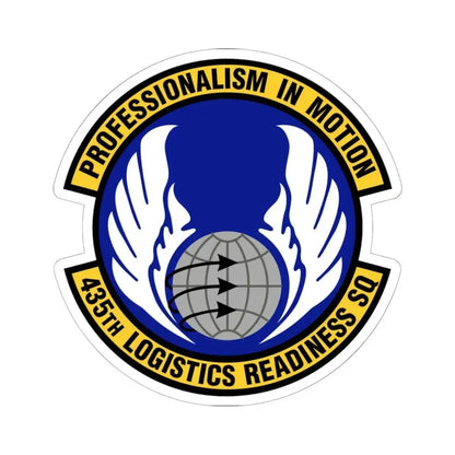 435th Logistics Readiness Squadron (U.S. Air Force) STICKER Vinyl Kiss-Cut Decal 6 Inch White - The Sticker Space