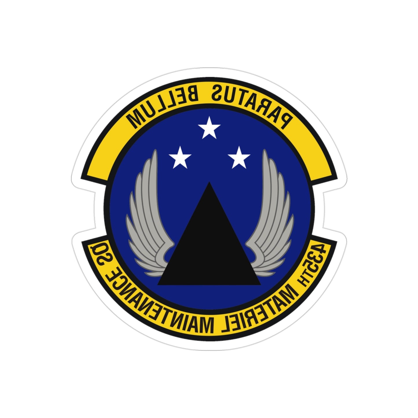 435th Materiel Maintenance Squadron (U.S. Air Force) REVERSE PRINT Transparent STICKER-3" × 3"-The Sticker Space