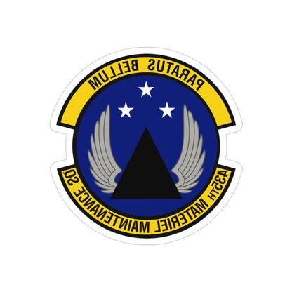 435th Materiel Maintenance Squadron (U.S. Air Force) REVERSE PRINT Transparent STICKER-3" × 3"-The Sticker Space