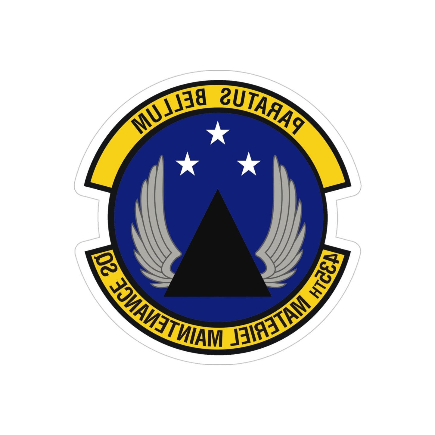 435th Materiel Maintenance Squadron (U.S. Air Force) REVERSE PRINT Transparent STICKER-4" × 4"-The Sticker Space