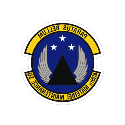 435th Materiel Maintenance Squadron (U.S. Air Force) REVERSE PRINT Transparent STICKER-4" × 4"-The Sticker Space