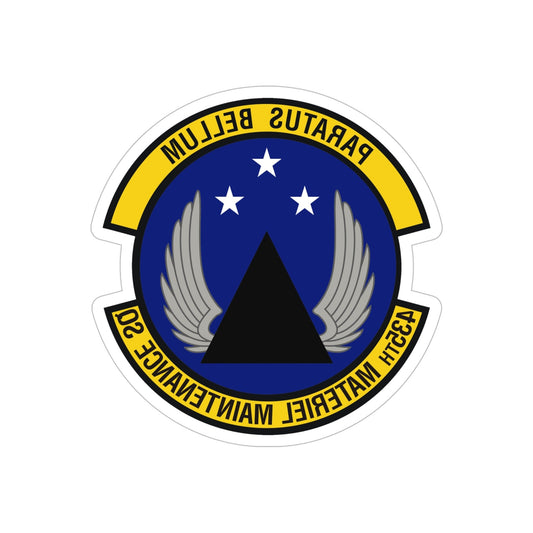 435th Materiel Maintenance Squadron (U.S. Air Force) REVERSE PRINT Transparent STICKER-6" × 6"-The Sticker Space