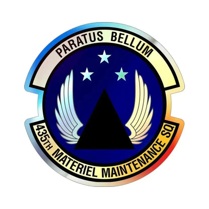 435th Materiel Maintenance Squadron (U.S. Air Force) Holographic STICKER Die-Cut Vinyl Decal 3 Inch Holographic - The Sticker Space