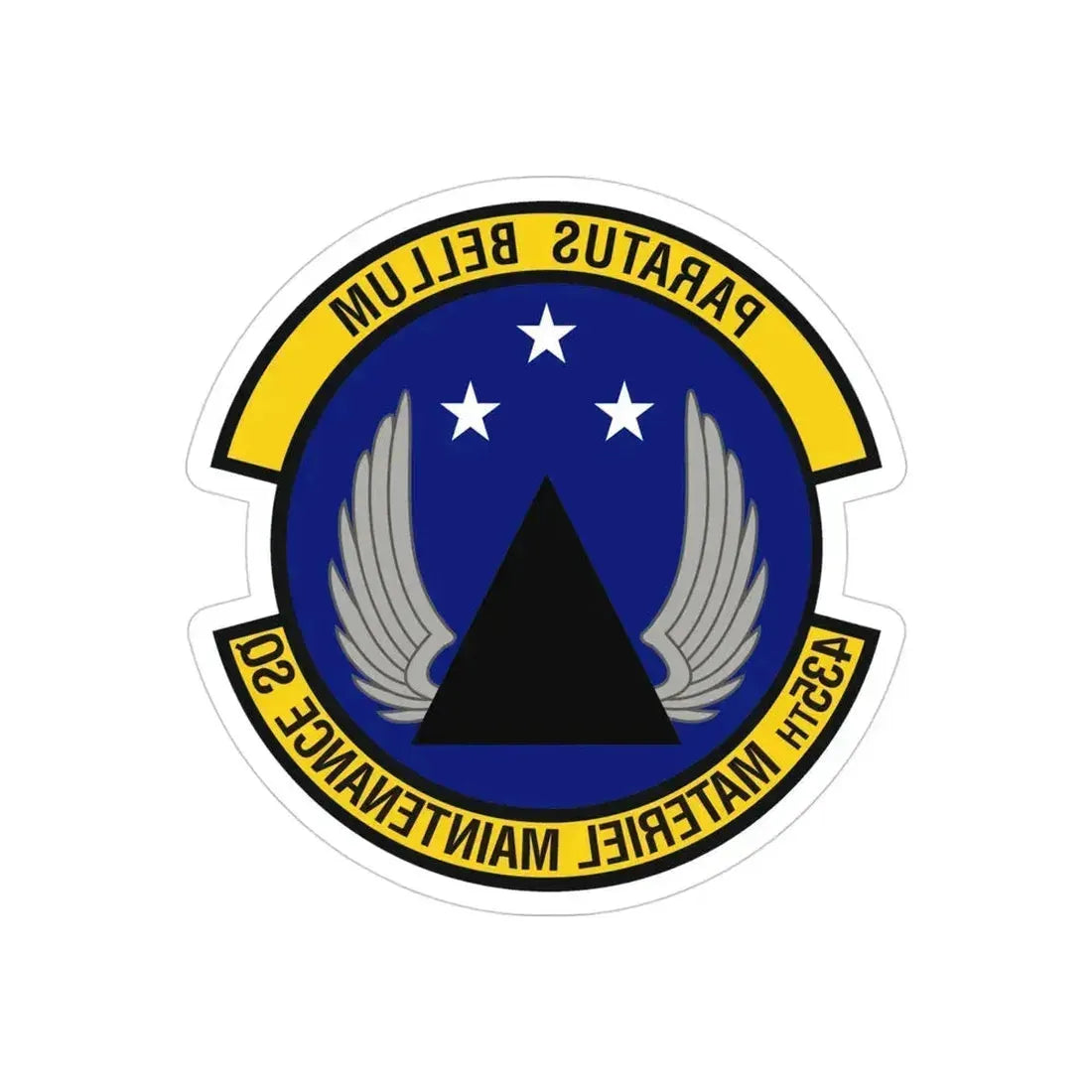 435th Materiel Maintenance Squadron (U.S. Air Force) REVERSE PRINT Transparent Die-Cut STICKER 4 Inch Die-Cut Transparent - The Sticker Space
