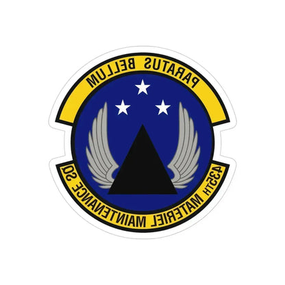 435th Materiel Maintenance Squadron (U.S. Air Force) REVERSE PRINT Transparent Die-Cut STICKER 4 Inch Die-Cut Transparent - The Sticker Space