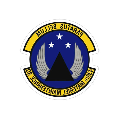 435th Materiel Maintenance Squadron (U.S. Air Force) REVERSE PRINT Transparent Die-Cut STICKER 5 Inch Die-Cut Transparent - The Sticker Space