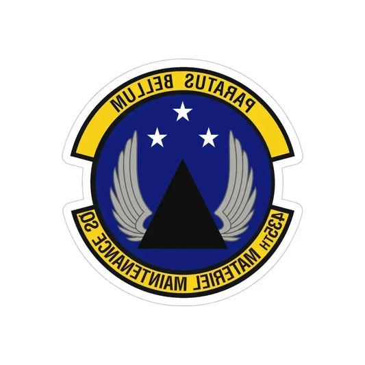 435th Materiel Maintenance Squadron (U.S. Air Force) REVERSE PRINT Transparent Die-Cut STICKER 6 Inch Die-Cut Transparent - The Sticker Space
