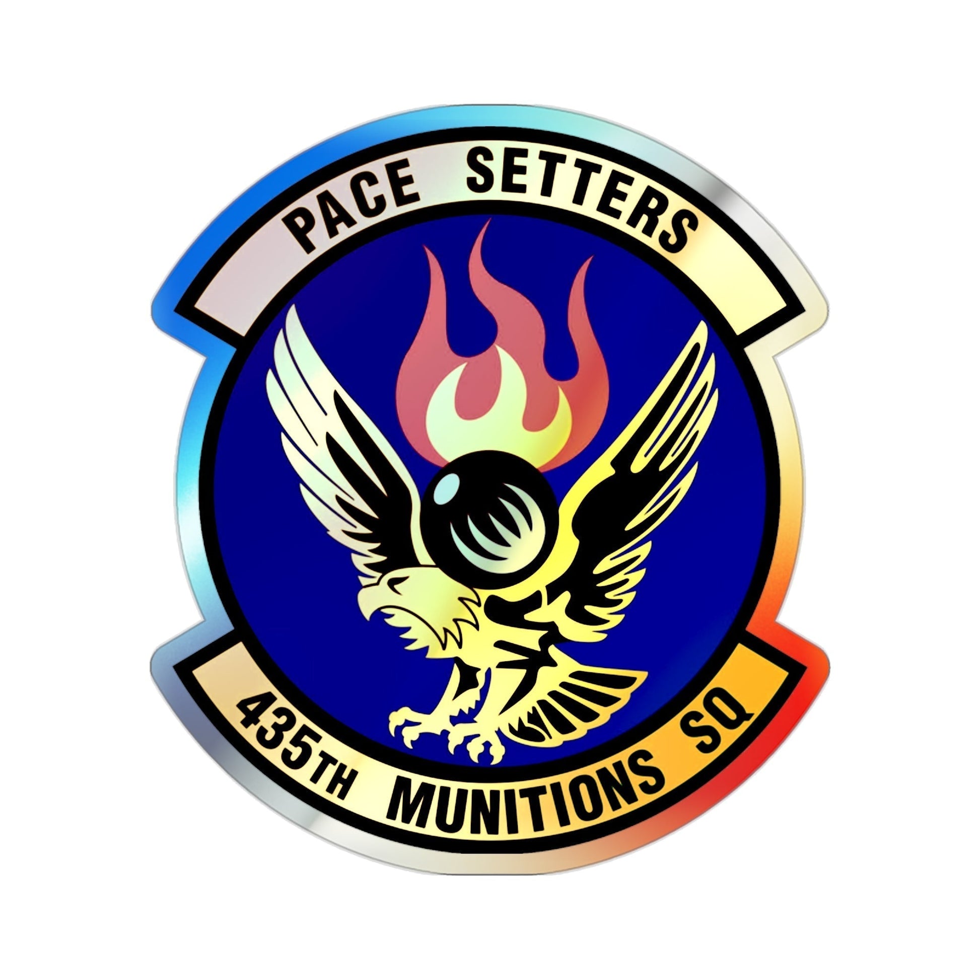 435th Munitions Squadron (U.S. Air Force) Holographic STICKER Die-Cut Vinyl Decal-2 Inch-The Sticker Space