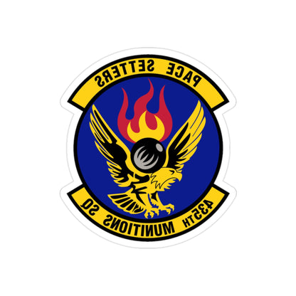 435th Munitions Squadron (U.S. Air Force) REVERSE PRINT Transparent STICKER-2" × 2"-The Sticker Space